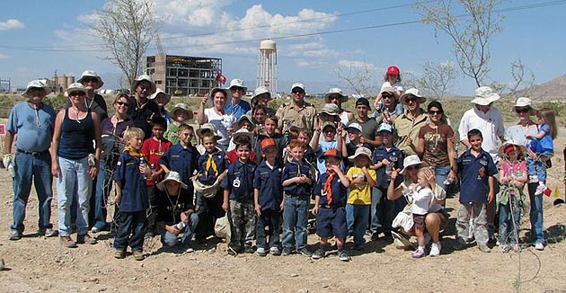 Pack 99 at the Fall Green-up @ the Las Vegas Wash