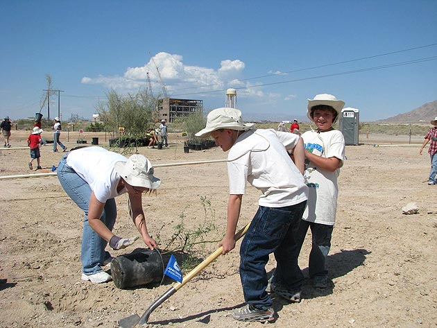 Pack 99 at the Fall Green-up @ the Las Vegas Wash